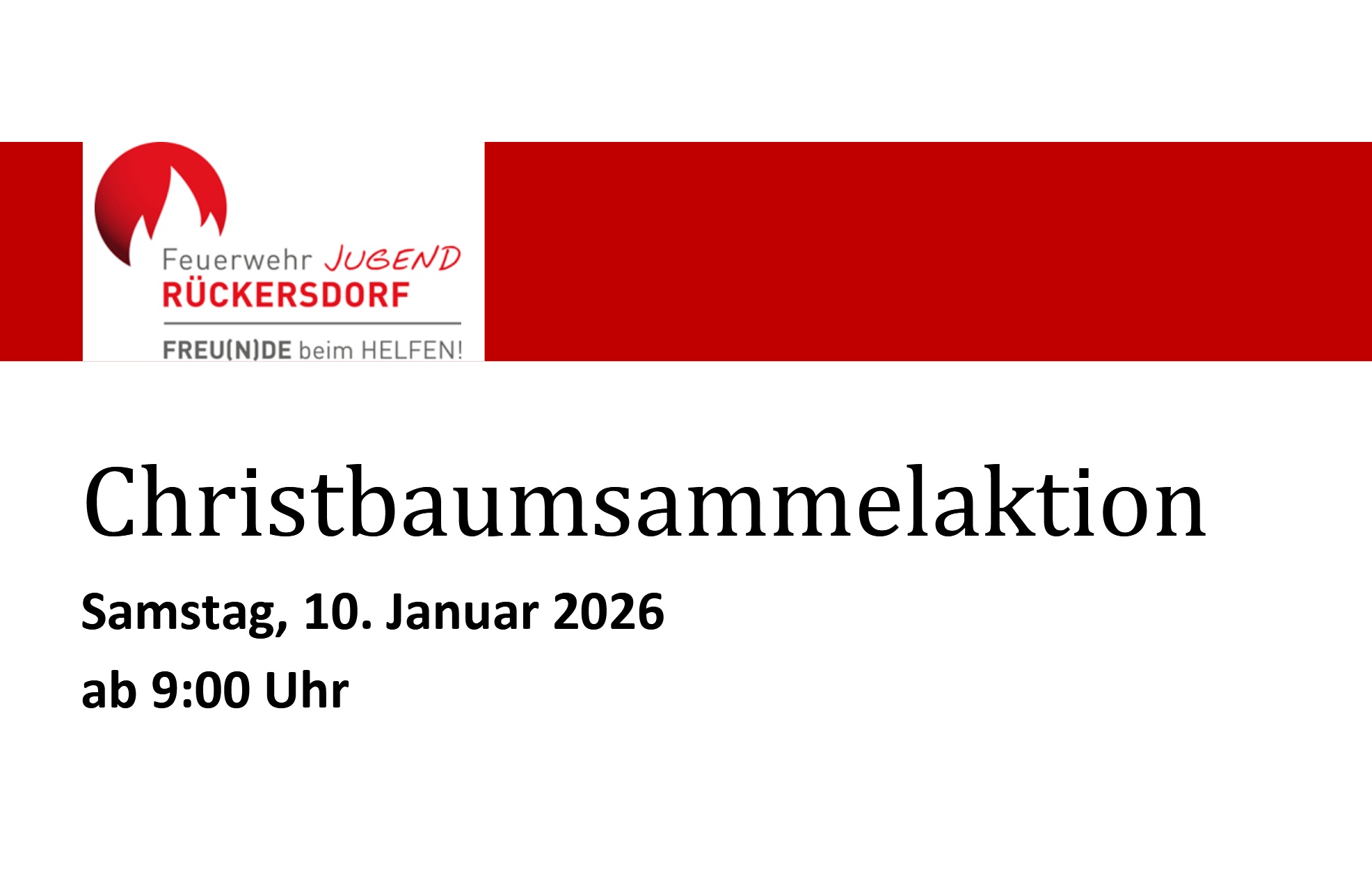 Christbaumsammelaktion – Abholscheine ab sofort erhältlich